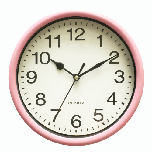 8 INCH ROUND PLASTIC QUARTZ CLOCK